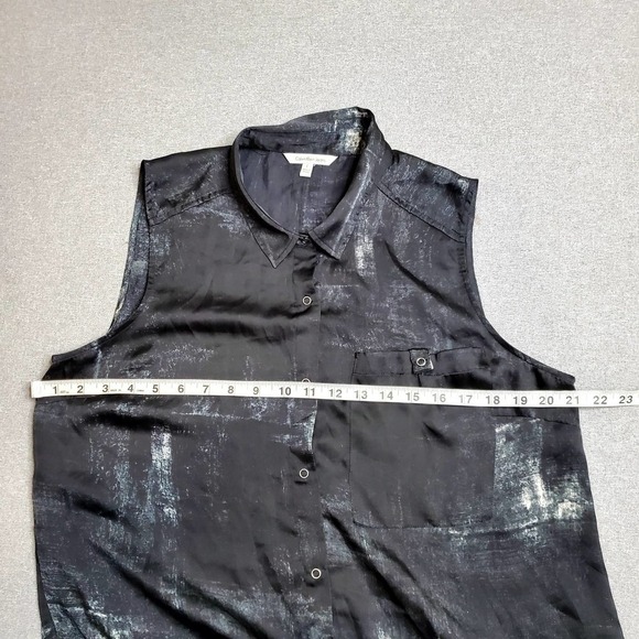 Calvin Klein Black Marble Sleeveless Flowy Top - Picture 4 of 5